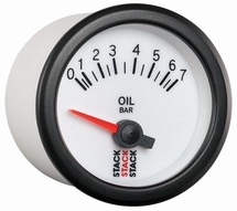 Stack Oil Pressure Gauge white